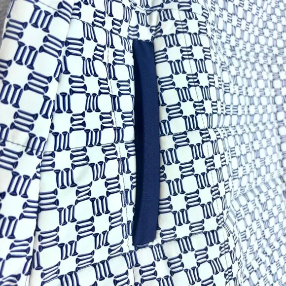 KINONA Quilted & Cozy Golf Skort L Navy White Print UPF 50 Built-in Shorts - Picture 6 of 7
